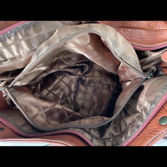 Scarpa pebbled leather burnt orange bag - Picture 6 of 9